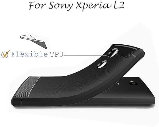 Image of Hybrid Carbon Fiber Back Case for Sony L2 (Black)