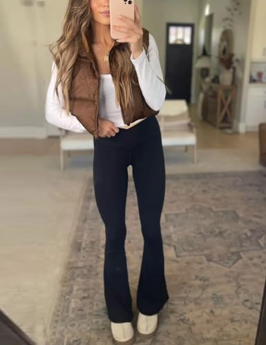 Gihuo Womens Cropped Puffer Vest Winter Crop Vest Lightweight Sleeveless Warm Outerwear Puffer Jacket Padded Gilet3