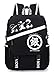 WANHONGYUE Gintama Anime Studenten Laptoprucksack Backpack Schulrucksack Büchertasche Tagesrucksack Schwarz