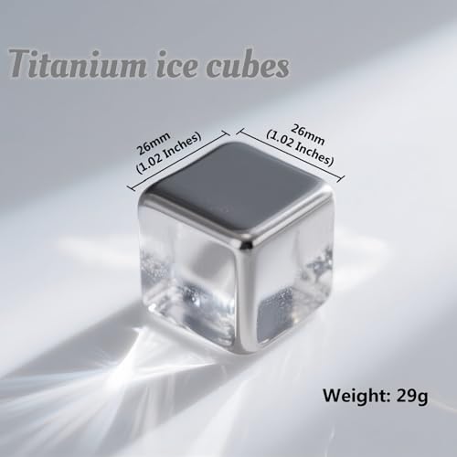 Cubos de Hielo Titanio Gr1 Reusables 4 Pzas 26mm 29g miniatura 2