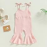 ZAXARRA Toddler Baby Girl Clothes Baby Girl Jumpsuit Romper Baby Overalls Straps Bell-Bottom Pants Baby Fall Summer Outfits