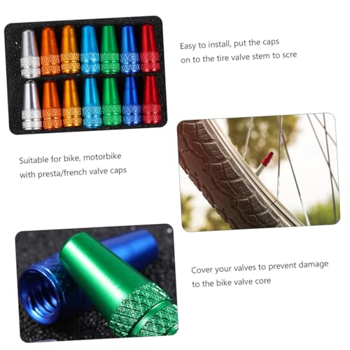 30 piezas Tapas de Válvula para Neumáticos de Bicicleta estilo francés, tapas metálicas anodizadas mecanizadas para prevenir fugas, suciedad y agua, de fácil instalación para bicicletas de carretera y montaña, color surtido miniatura 6