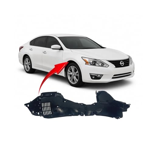 Image of FitParts Compatible with Nissan Altima 2013 Front Right Fender Liner | Passenger Side, Sedan, Plastic, Ready to Install, OEM 638403TA0A, NI1249131