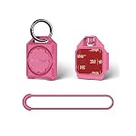 PROfezzion Secure Air Tag Holder with Key Ring, 3M Adhesive Mount & Strap
