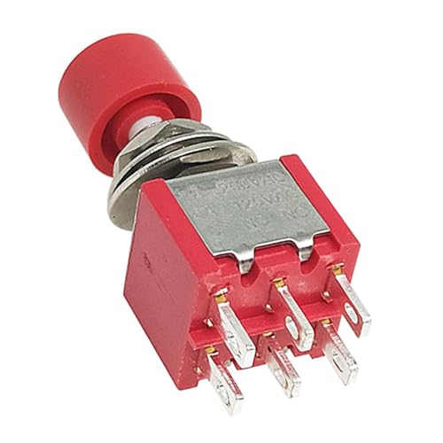Interruptores de botón táctiles de retorno instantáneo PS102 de 3 pines de 6 pines de alta corriente 250 V CA 120 V CA interruptores de botón momentáneos industriales