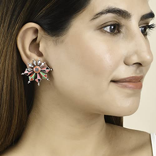 Folklore Enamel Edgy Earrings