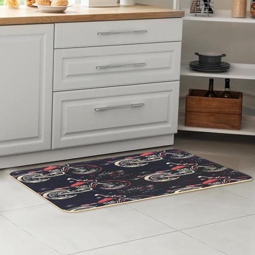Tapete de cocina de 2 piezas lavable y absorbente para pasillo 7