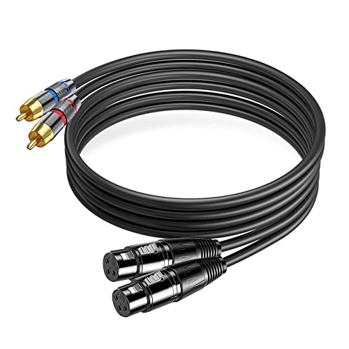 Cable dual XLR a RCA de 5 pies cable de interconexion audio 2
