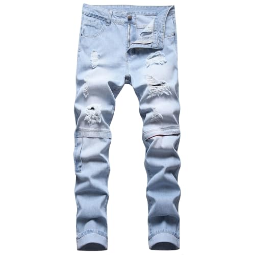 Short en denim pour hommes mode d'été pantalon jean décontracté ample
