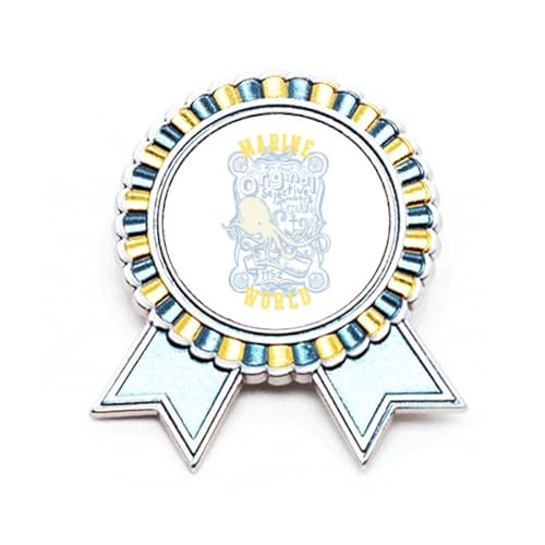 Broche pieuvre en métal au motif marine coloré accessoire d'élégance