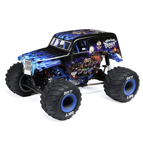Image of Losi 1 /18 Mini LMT Son Uva Digger 2S 4X4 RTR Brushed Monster Truck Battery & Charger Included Blue LOS01026T2