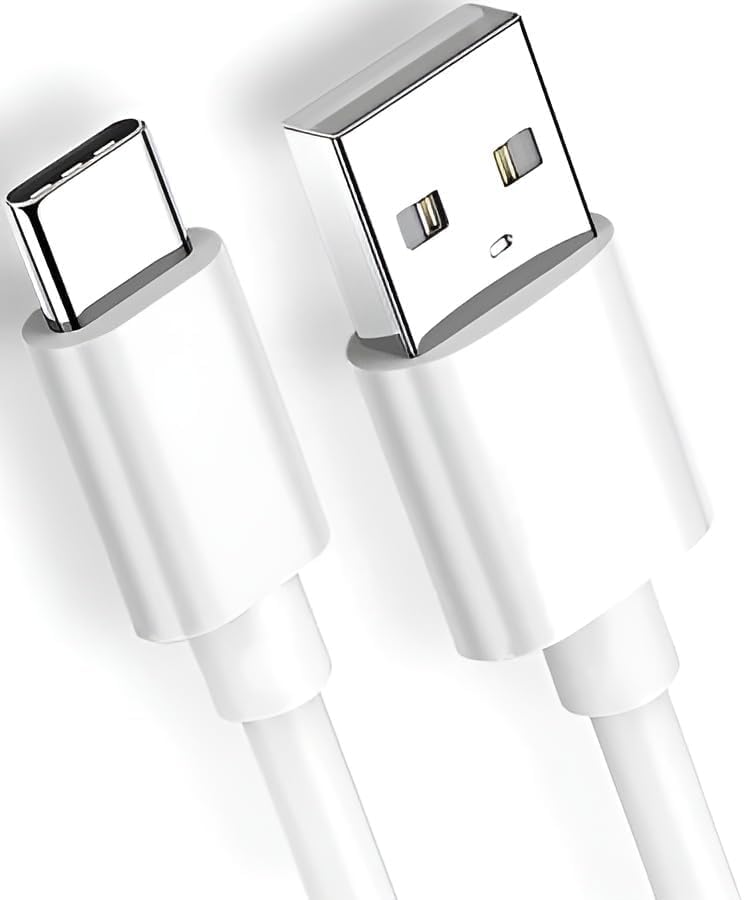 Image of 66W USB Type-C Fast Charging & Data Cable, Compatible with Vivo V30, V29, V27, V25, V23 Pro, V21, iQOO Neo 9 Pro, Neo 7, Z6, T2 - White