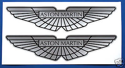 Aston Martin logo stile, argento adesivi