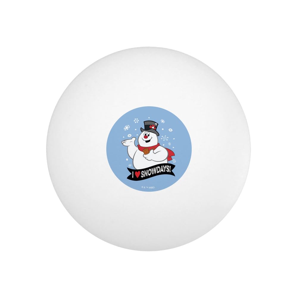 Frosty I Love Snowdays Novelty Table Tennis Ping Pong Ball 12 Pack with Storage Bag
