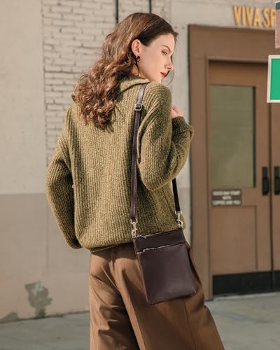 Image of befen Genuine Leather Crossbody Purses for Women Travel Cross Body Bags Lightweight with Adjustable Shoulder Strap