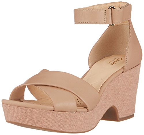 Clarks Maritsa Ruth, Sandalia con Pulsera para Mujer, Beige (Beige Leather), 37.5 EU