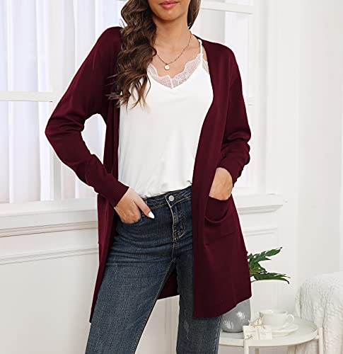 Image of VIISHOW Women's Classic Cardigans Long Sleeve Open Front Casual Knit Cardigan Sweaters Coat Soft Outwear