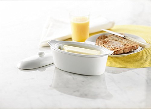 Trudeau 09607081A Porcelain Butter Boat, White