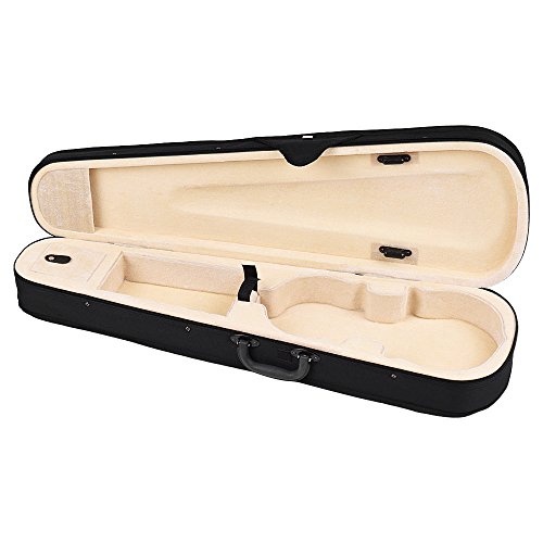 Tomshin Caixa de estojo profissional 4/4 em formato de triângulo para violino rígido e super leve co