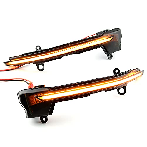 QKLsudua 2pcs Dynamic Sequential Blink LED Side Mirror Turn Signal Light Assembly Compatible with Se-at Ateca Cupra 5D 2016-2021, TARRACO 2018 up