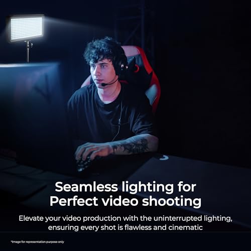 DIGITEK® (LED-D300) 25W Ultra Slim LED Light with Hot Shoe Mount & Color Temp Control 2500k-9900k, Lumen 2500LM, Compatible with Camera, Tripod, Camcorder for Photo & Video Shoots (Battery Excludes) 4 41q+iAPLTfL