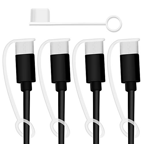 PortPlugs USB C Cable Cover with Dust Protection, USB Caps Compatible with USB Type C Devices, USB C Port Cover Provides Dust Protects During Travel, Portable Silicone Dust Cap  Clear, 5 Pack