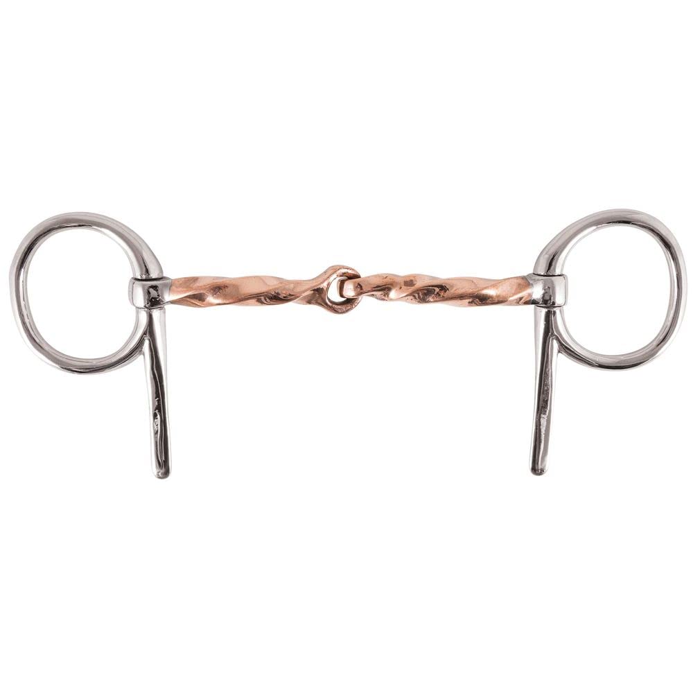 Schneiders FES Elite Copper Slow Twist Half Cheek Horse Bit Improved Horse Communication | Alleviates Tongue Pressure | Promotes Salivation | Ideal for Equestrian Training