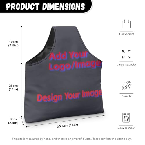 Image of ZUXONGSY Custom Knitting Bag for Knitting Tote Bag Lightweight Customized Picture Yarn Tote Bags for Crocheting Personalized Customization Knitting Yarn Storage Bag Organizer