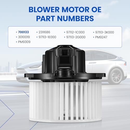 Image of HVAC Blower Motor 700133 Compatible with Hyundai Accent Azera Entourage Sonata, Compatible with Kia Magentis Optima, 97112-1C000, 97113-3K000, 3010019, A /C Blower Motor Assembly