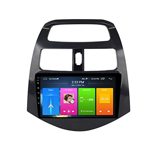 Autoradio für Chevrolet Spark 2010 2011 2012 2013 2014, Doppel Din Radio mit Navi unterstützt Lenkrad Bedienung Bluetooth Mirrorlink FM AM RDS,8