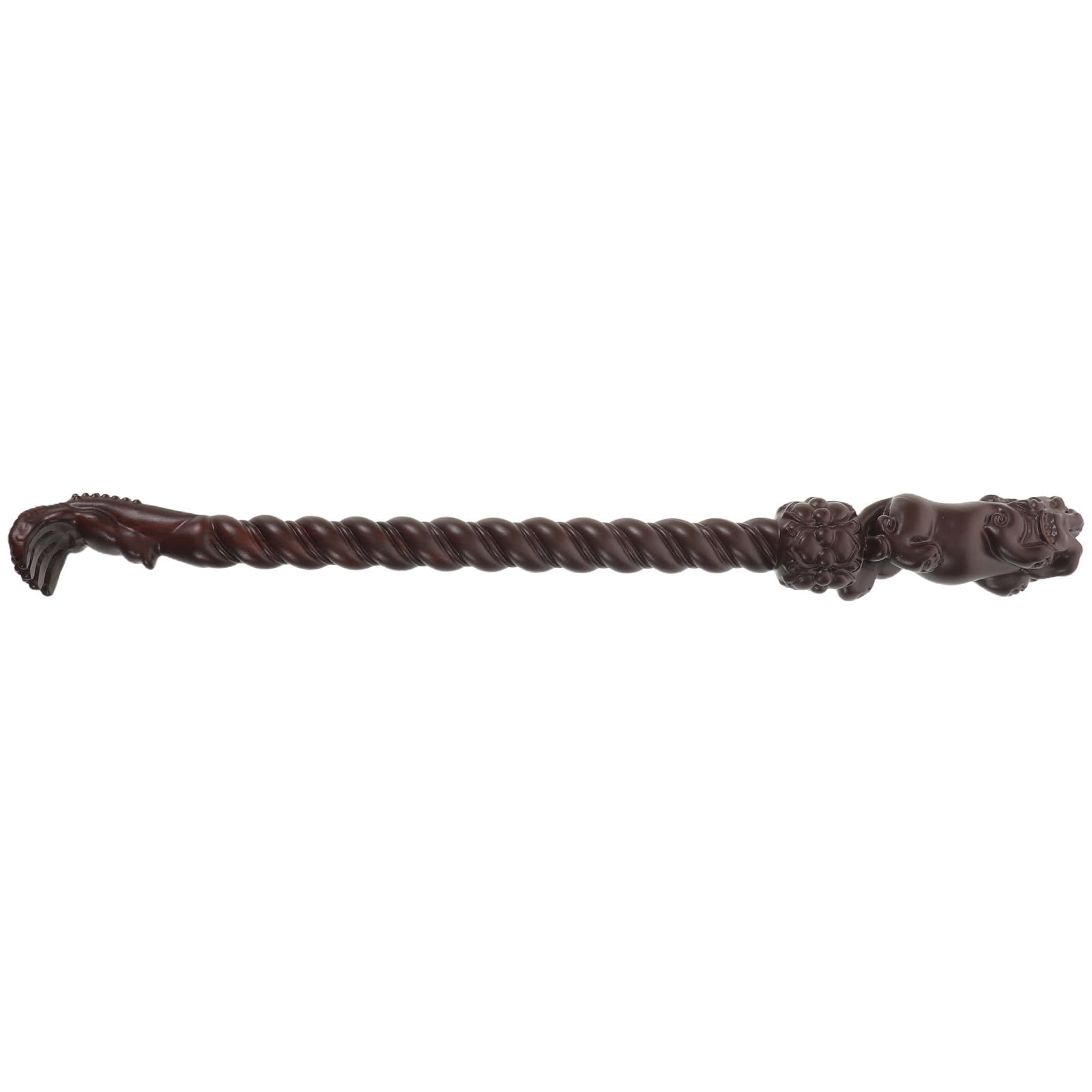 Hemobllo Rascador de Espalda de Madera para Aliviar la Picazón, con Mango Largo, Masajeador Manual de Ébano Tallado, 38cm, sin Ayuda, Uso en Casa
