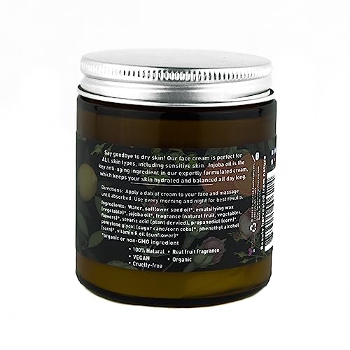 Farmstead Apothecary 100% Natural Anti-Aging Face Cream with Jojoba Oil, 4 oz (Fig & Honeysuckle) - Image 4