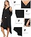 Ekouaer Maternity Robe for Hospital Labor and Delivery Gown Nursing Nightgowns Breastfeeding Gown and Robe Set Tank Nursing Dress Black M