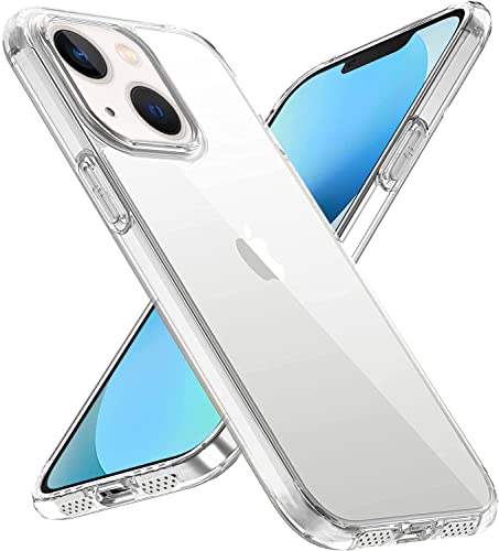 Image of JOTECH Crystal Clear Transparent Back Case Cover for iPhone 13 | Full Device & Camera Protection Shockproof TPU Silicone Back Cover Case - Transparent