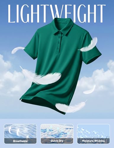 Image of TACVASEN Women's Golf Polo Shirts Short Sleeve UPF 50+ Sun Protection Golf Shirts for Women Quick Dry Collared Polos