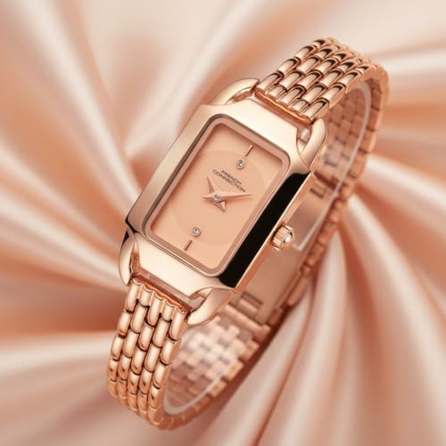 Image of French Connection Opessence Analog Rose Rectangle Dial Watch for Women-FCN0177RGM