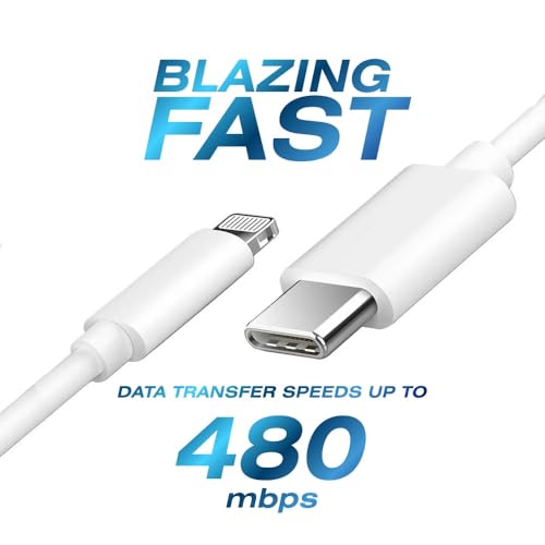 Image of Arch 27 Type C to Lightning Cable, 1M, White, Pack of 2