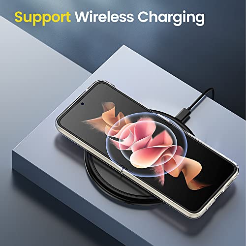 Image of VEGO for Galaxy Z Flip 3 2021 Case, 10X Anti-Yellow Heavy Duty Military-Grade Shockproof Protective Polycarbonate Phone Case, Slim Thin Cover for Samsung Galaxy Z Flip 3 5G - Full Clear