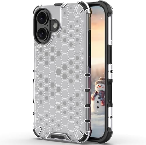 Image of Hard PC Back Case Cover for iPhone 16 Anti Slip Ultra Thin Shockproof Reinforced Corners (Polycarbonate|Clear)