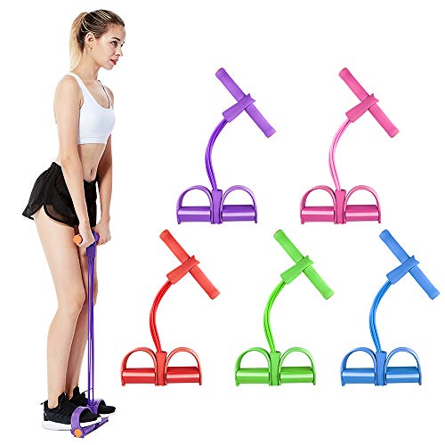 TXJ Sports Pedal Resistance Band,Elastic Pull Rope Fitness Equipment for Abdomen, Multi-Function Tension Rope Sit-Up Exercise Equipment for Stretching Slimming Training Mobility Training