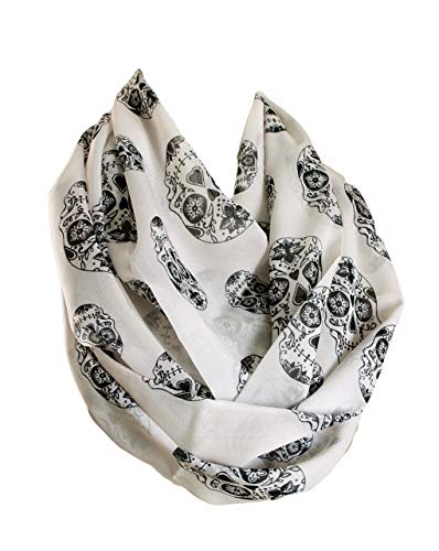 Etwoa Skull Infinity Scarf Circle Loop Scarf2
