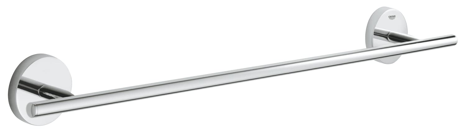 Grohe Chrome Start Cosmopolitan Quickfix Towel Rail (Metal, Concealed Fastening, Including Screws And Dowels, Extra Easy To Fit With Quickglue), Size 522Mm, 41166000