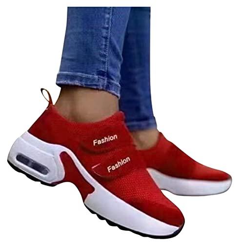 JoCome Damen Mesh Flats Leopardenmuster Schnürschuhe Sport Freizeit...