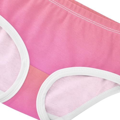 Joisal Aesthetic Toddlers Underwear Floral 2t Cotton Panties for Girl Coral Pink Rose Gradient Kids Briefs Undies4