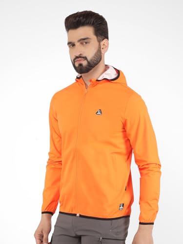 Image of GREENLANDS Windcheater GNL TRISH: Men's Reflective Windproof Jacket - NS Lycra, Breathable Mesh, Multiple Pockets, Adjustable Waist, Full Sleeves for Outdoor Adventures