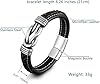 Personalized Infinity Knot Bracelet Gift Set for My Son, Custom Stainless Steel Braided Leather Bracelet #5