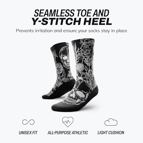 Outway Novelty Crew Socks for Men & Women, Breathable, Moisture-Wicking Athletic Calf Sock with Arch Support4