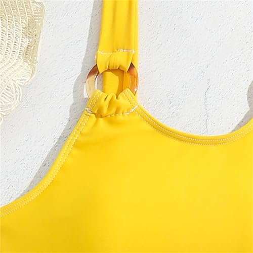 Girls Beach Sport Athletic Bikini Swimsuit Solid Color Swimwear 2 Piece Swimsuits Teens Girl Bathing Suits4