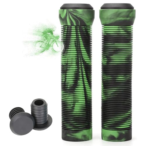 LORESJOY Poignées de Vélo MTB en Caoutchouc, 2 Pièces Protecteur de Guidon de Vélo, Souple Antidérapant, Ergonomique, avec Capuchons aux Extrémités -...