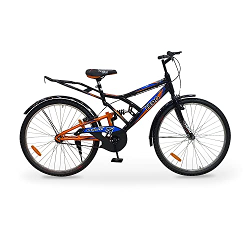 Image of Hero MIG 26'T Inches, Single Speed, Rear Suspension Road Bicycle with Free Bell & Lock | Ideal for : 13+ Years